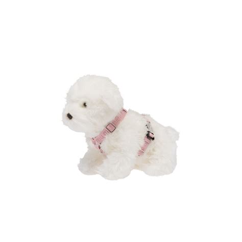 Woven tape dog harness Alabaster pink 